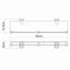WasserKRAFT Oder K-3044 Полка косметическая, цвет: хром