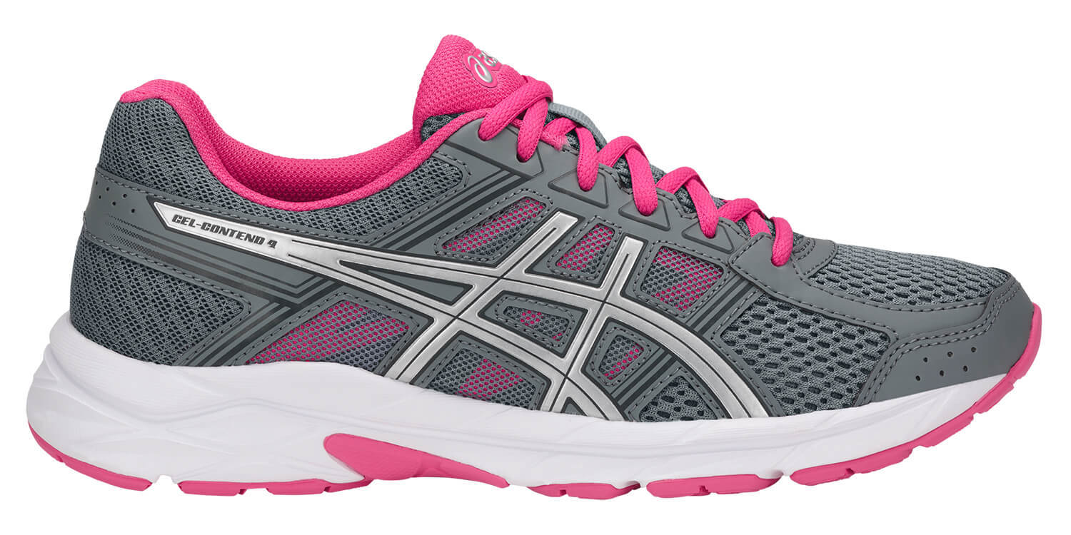 Asics GEL-Contend 4 женские беговые кроссовки серые-розовые