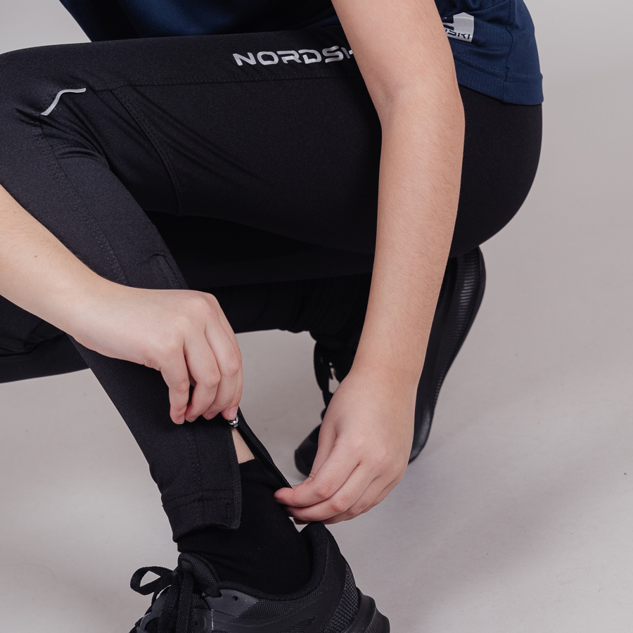 Nordski Jr Premium тайтсы для бега детские Black - 7