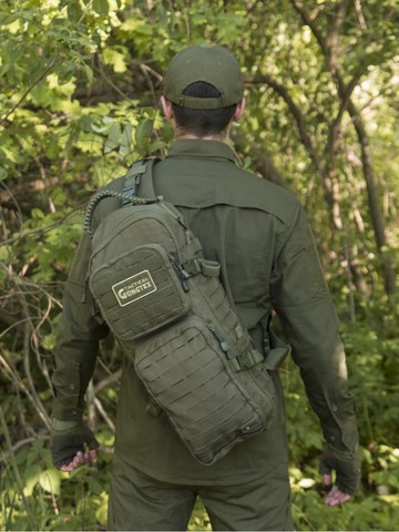 Однолямочный тактический рюкзак Gongtex Assault Sling Bag -Олива