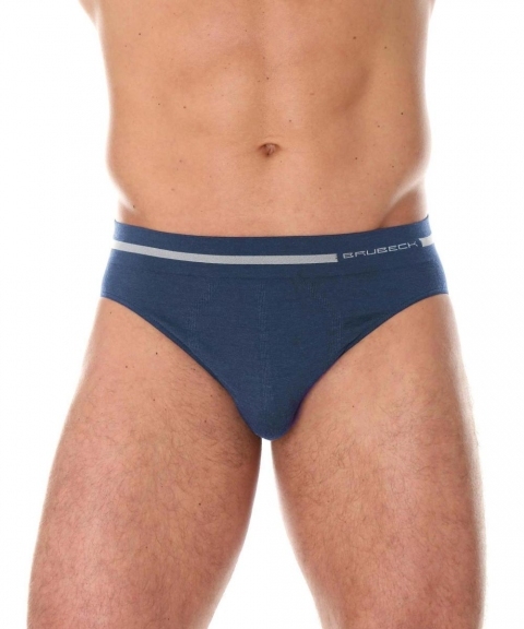 Мужское термобелье трусы слипы Brubeck Comfort Wool темн.джинс