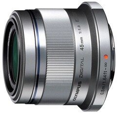 Olympus 45mm f/1.8, серебристый
