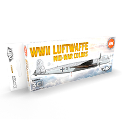 Набор красок AK interactive WWII Luftwaffe Mid-War Colors 3G, 8 красок