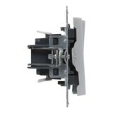 Выключатель двухклавишный - Legrand SUNO - 10АХ 250В безвинтовые зажимы - Алюминий — фото 3
