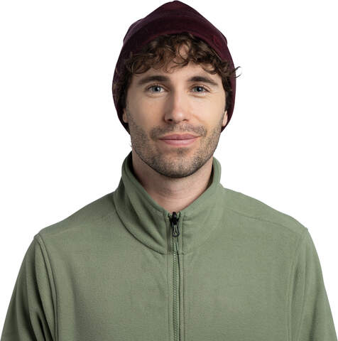 Картинка шапка-бини Buff Hat Wool Heavyweight Solid Garnet - 3