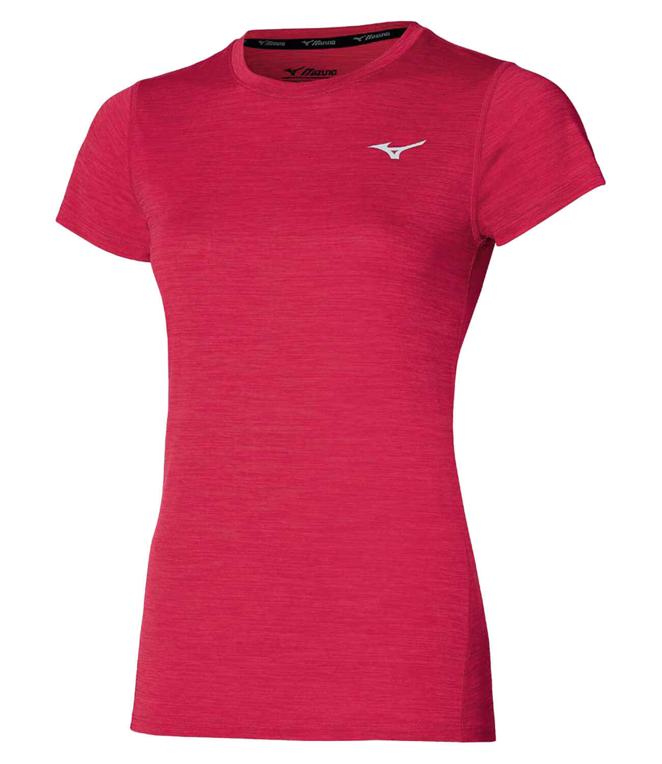 Mizuno Impulse Core Tee беговая футболка женская бордовая