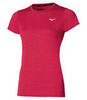 Mizuno Impulse Core Tee беговая футболка женская бордовая - 1