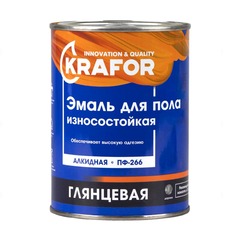 ЭМАЛЬ ПФ-266 ЗОЛОТИСТАЯ  0,9 КГ (6) "KRAFOR"---