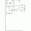 Geberit VariForm 500.681.01.1 Раковина полувстраиваемая в столешницу квадратной формы, 55х45 см, с отв. под смеситель, с отв. перелива
