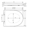 TOTO CF VC130 Сиденье 361x432x52мм, для унитаза CW132Y, цвет: белый (снято с пр-ва)