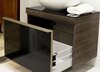 Geberit Citterio 500.558.JJ.1 Тумба для раковины 73.4x54.3x50.4см, черный / глянцевое стекло, темный дуб / меламин, структура дерева