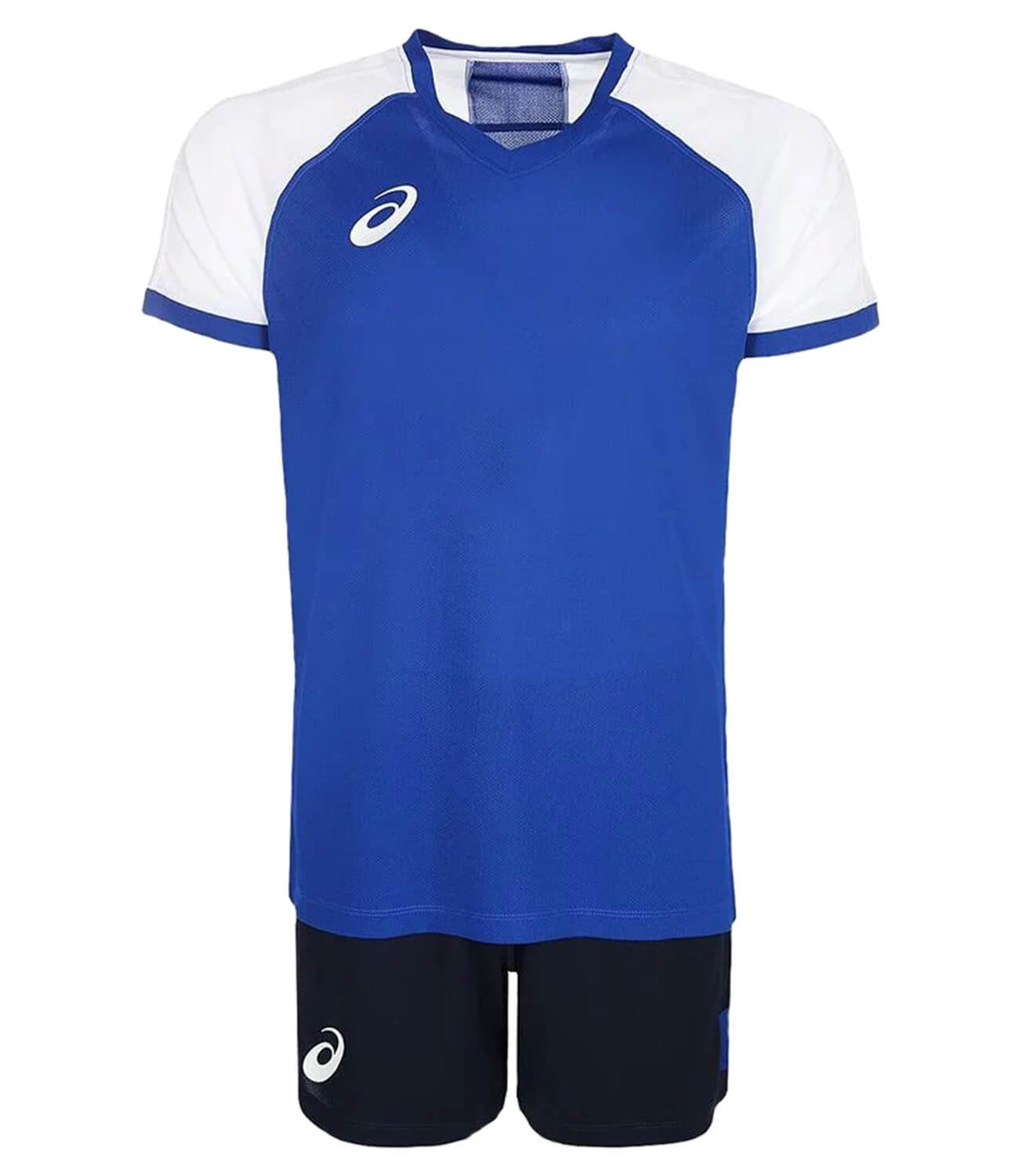 Asics Man Volleyball V-Neck Set мужская волейбольная форма синяя