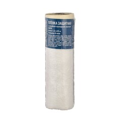 Пленка защитная с клейкой малярной лентой, прозрачная, HDPE, рулон 1,5х25м, толщина 8мкм (РемоКолор) 09-0-015