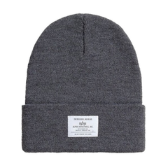 Шапка Alpha Industries Essential Beanie Medium Charcoal Heather (Серая)