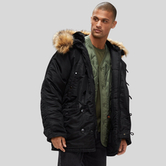 Парка Alpha Industries N-3B Regular Fit Black (Черная)