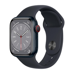 Умные часы Apple Watch Series 8 GPS + Cellular, 41mm, Aluminium Case with Sport Band S/M, Midnight (Тёмная ночь) MNUV3