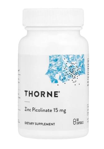 Thorne пиколинат цинка, 15 мг, 60 капсул