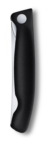 Нож кухонный складной Victorinox Classic, 110 mm, Wavy Edge, Black (6.7833.FB)