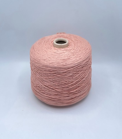 Бобинная пряжа (пр.Италия), art.Cotone, 350м/100 гр. 100%Хлопок, цвет-Розовый персик , арт.34864
