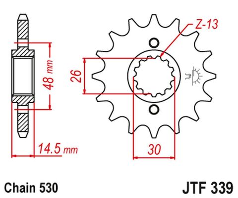 Звезда передняя (ведущая) JT JTF339.16 VFR800 CBR1100 CBR1100XX CB1300