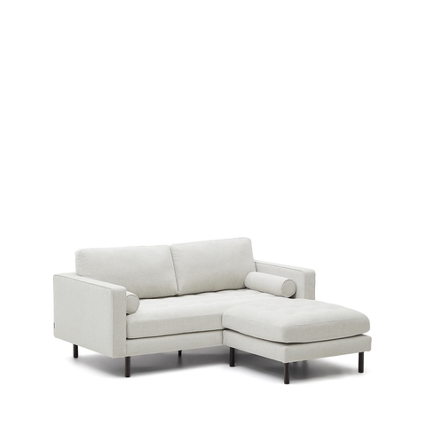 Фото: Debra 2-местный модульный диван из перламутровой синели с ножками цвета венге - основной вид