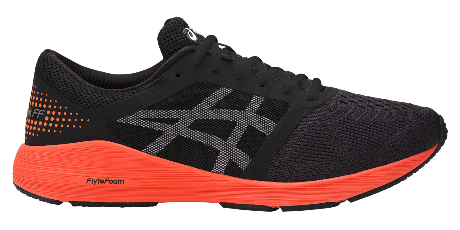 Беговые кроссовки мужские Asics Roadhawk Ff черные-оранжевые