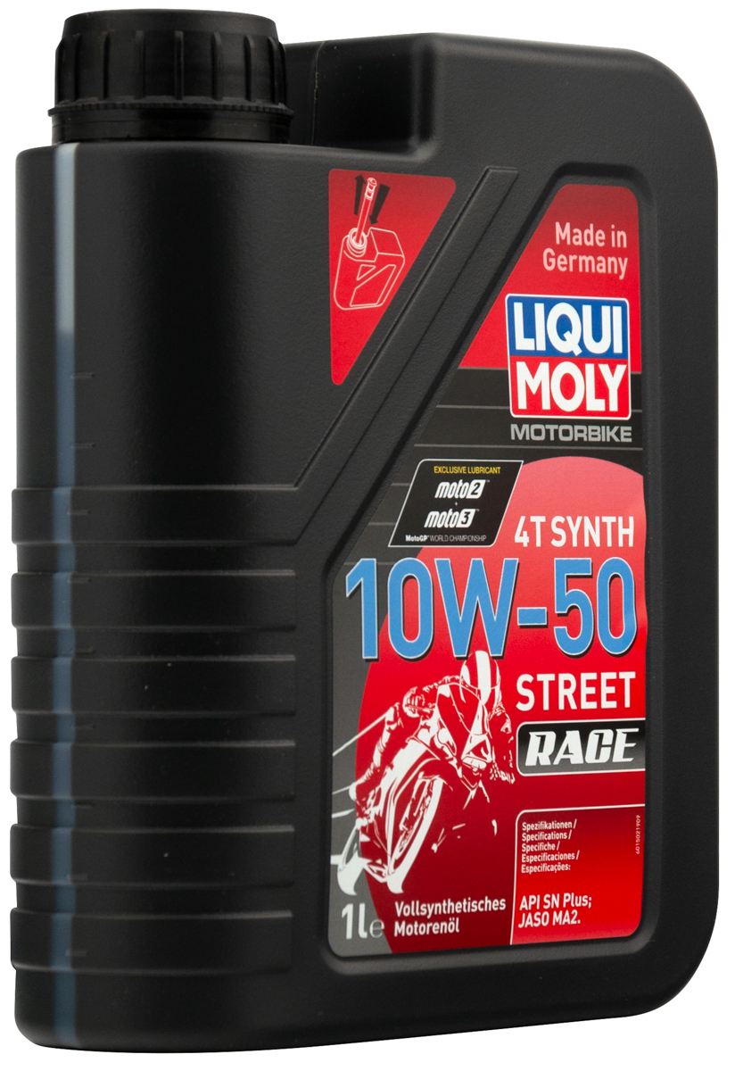 Моторное масло Liqui Moly Motorbike 4T Synth Street Race 10W50 синтетическое 1л