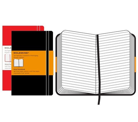 Блокнот Moleskine Classic Large, цвет черный, в линейку