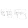 Gessi Flessa 54086#299 Встраиваемый смеситель с изливом 200-170мм (внешние части), цвет: Black XL