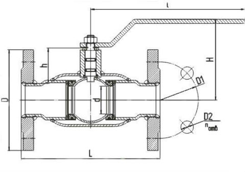 Конструкция LD КШ.Ц.Ф.GAS.080.016.П/П.02 Ду80