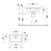 Duravit Starck 3 304700000 Раковина 700х490 мм, с переливом, с 1 отв под смеситель, цвет белый