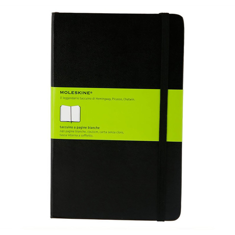 Блокнот Moleskine Classic Large, цвет черный, без разлиновки