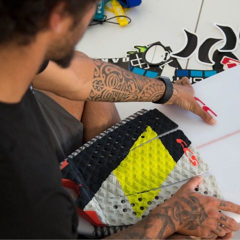 Коврик для серфборда FCS Filipe Toledo Coal/Lime