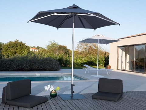 Зонт профессиональный Ø2.5 м Scolaro Lido Titanium, титан, антрацит