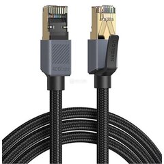 Кабель сетевой UGREEN NW343 (95932) Cat8 F/FTP Ethernet Cable,  1м,  черно-серый