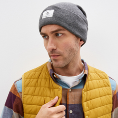 Шапка Alpha Industries Essential Beanie Medium Charcoal Heather (Серая)