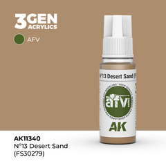 Акриловая краска AK Interactive Nº13 Desert Sand (FS 30279) 3GEN AFV, 18мл