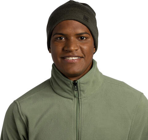 Картинка шапка-бини Buff Hat Wool Heavyweight Solid Bark - 3