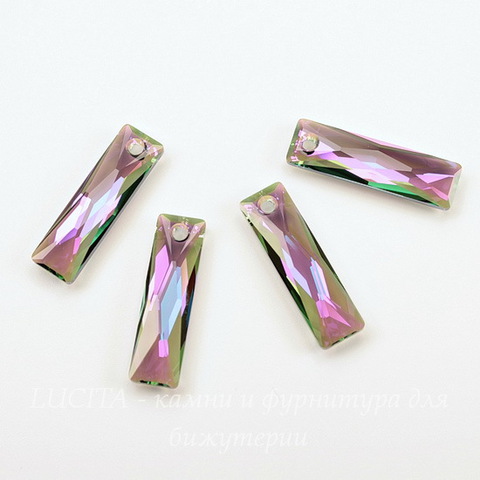 6465 Подвеска Сваровски Queen Baguette Crystal Paradise Shine (25х7 мм)