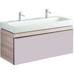 Geberit Citterio 500.566.JI.1 Тумба для раковины 118.4x55.4x50.4см, бежевый / глянцевое стекло, светлый дуб / меламин, структура дерева фото