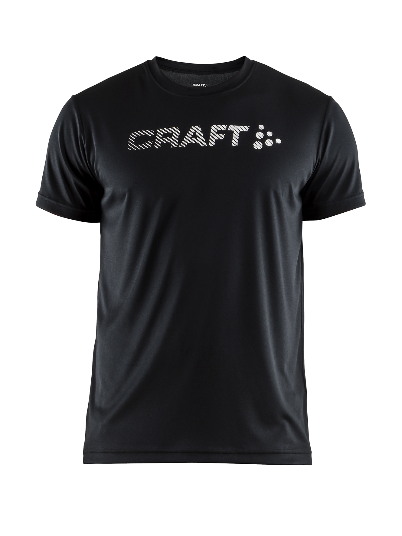 CRAFT PRIME RUN LOGO мужская беговая футболка 2018 Black/White - 2