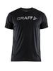 CRAFT PRIME RUN LOGO мужская беговая футболка 2018 Black/White - 2