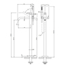 Gessi 316 Bath 54028#299 Смеситель для ванны и душа