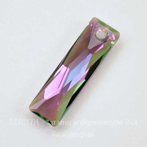 6465 Подвеска Сваровски Queen Baguette Crystal Paradise Shine (25х7 мм)