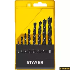 STAYER M-type, 5 шт: 4-5-6-8-10 мм, набор сверл спиральных по дереву (2942-H5)
