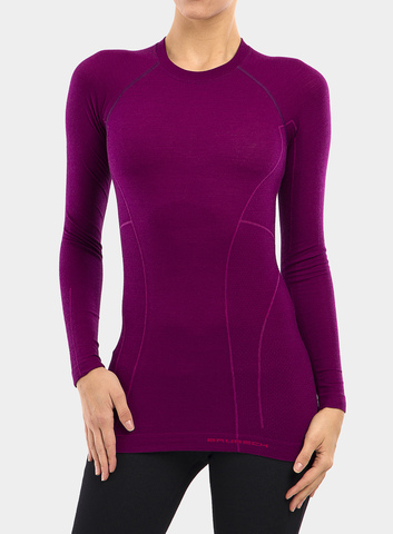 Термобелье женское Brubeck Active Wool терморубашка сливовый