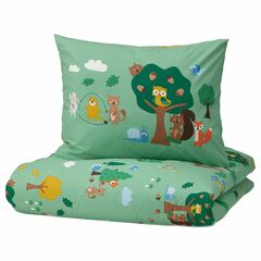 Комплект постельного белья IKEA BRUMMIG (БРУММИНГ), Детский, Разноцветный, 150x200, 50x80 см