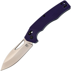 Фото Складной нож Obertech ns-01 Drop point satin, сталь VG-10, рукоять G10, фиолетовый