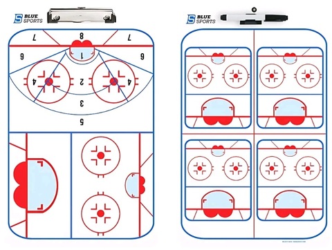 Доска тактическая вратарская BLUESPORT Double Sided GOALIE COACH PAD 25x41см