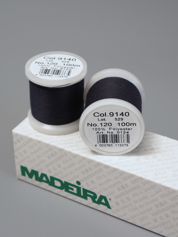 Нитки швейные Madeira aerofil № 120 Col. 9140 темно-синие (100 м)
